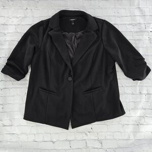 TORRID Corporate Baddie Black Blazer one Button Closure Size 3